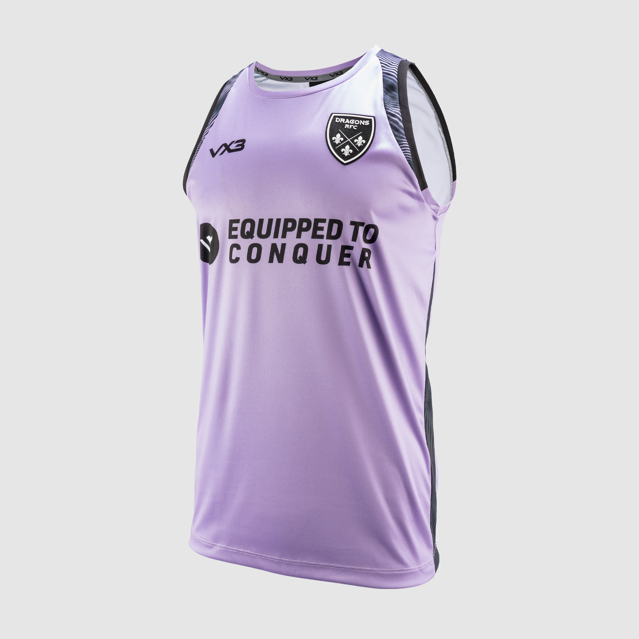 Dragons RFC 24/25 Quadrigo Training Vest - Lavender/Gun Metal Grey