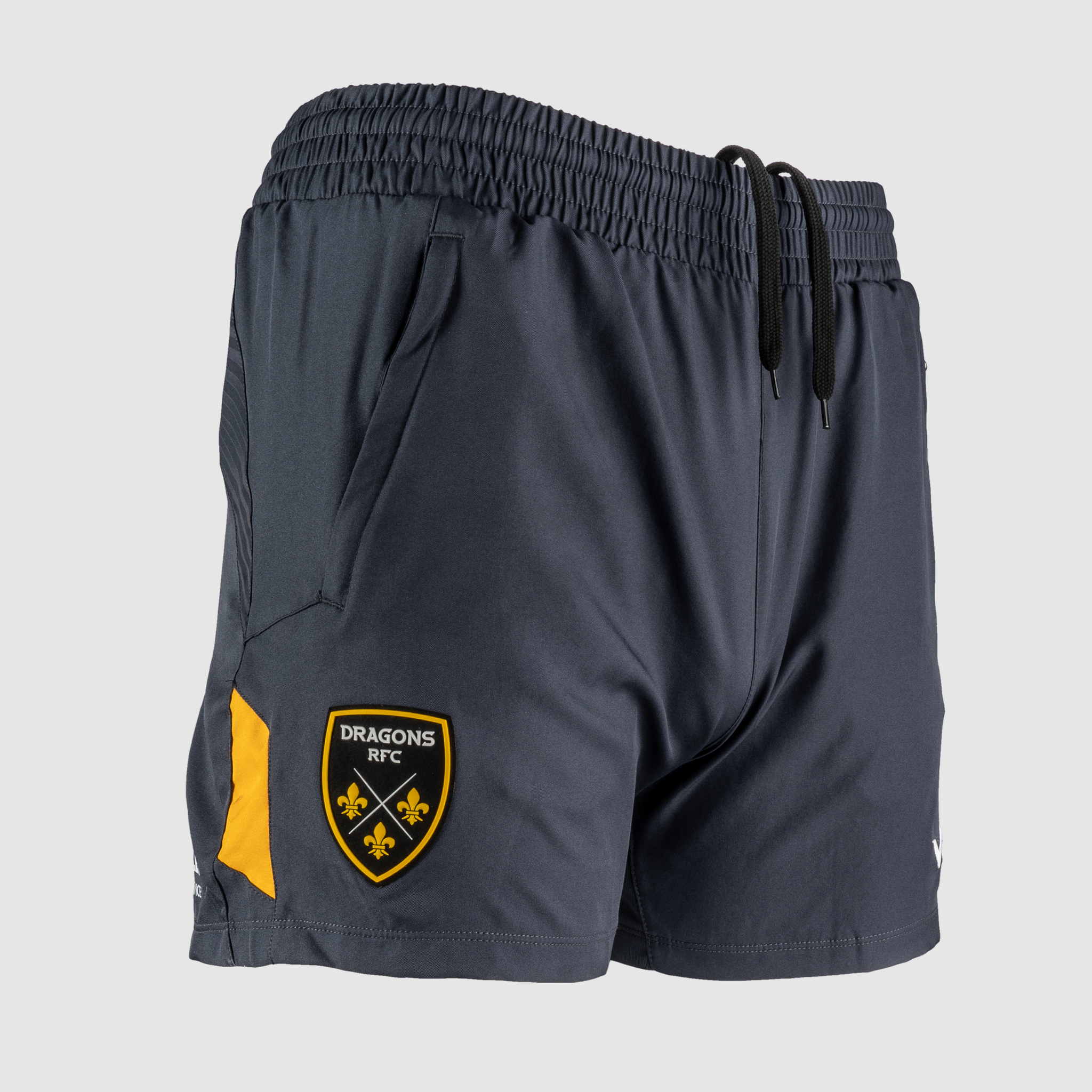 Dragons RFC 24/25 Quadrigo Gym Shorts - Gun Metal Grey/Amber