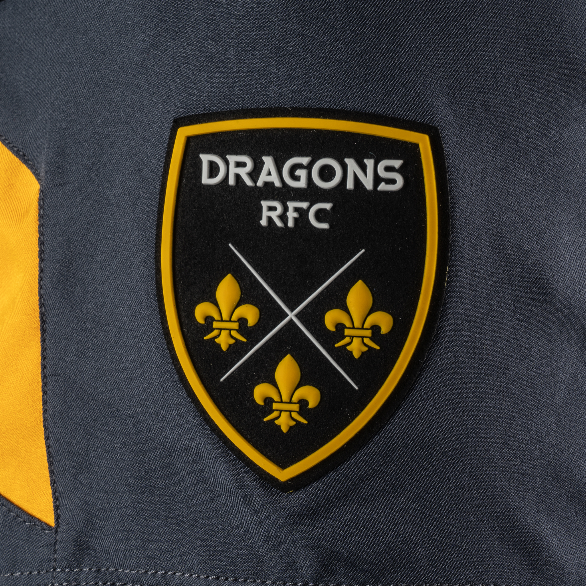 Dragons RFC 24/25 Quadrigo Gym Shorts - Gun Metal Grey/Amber