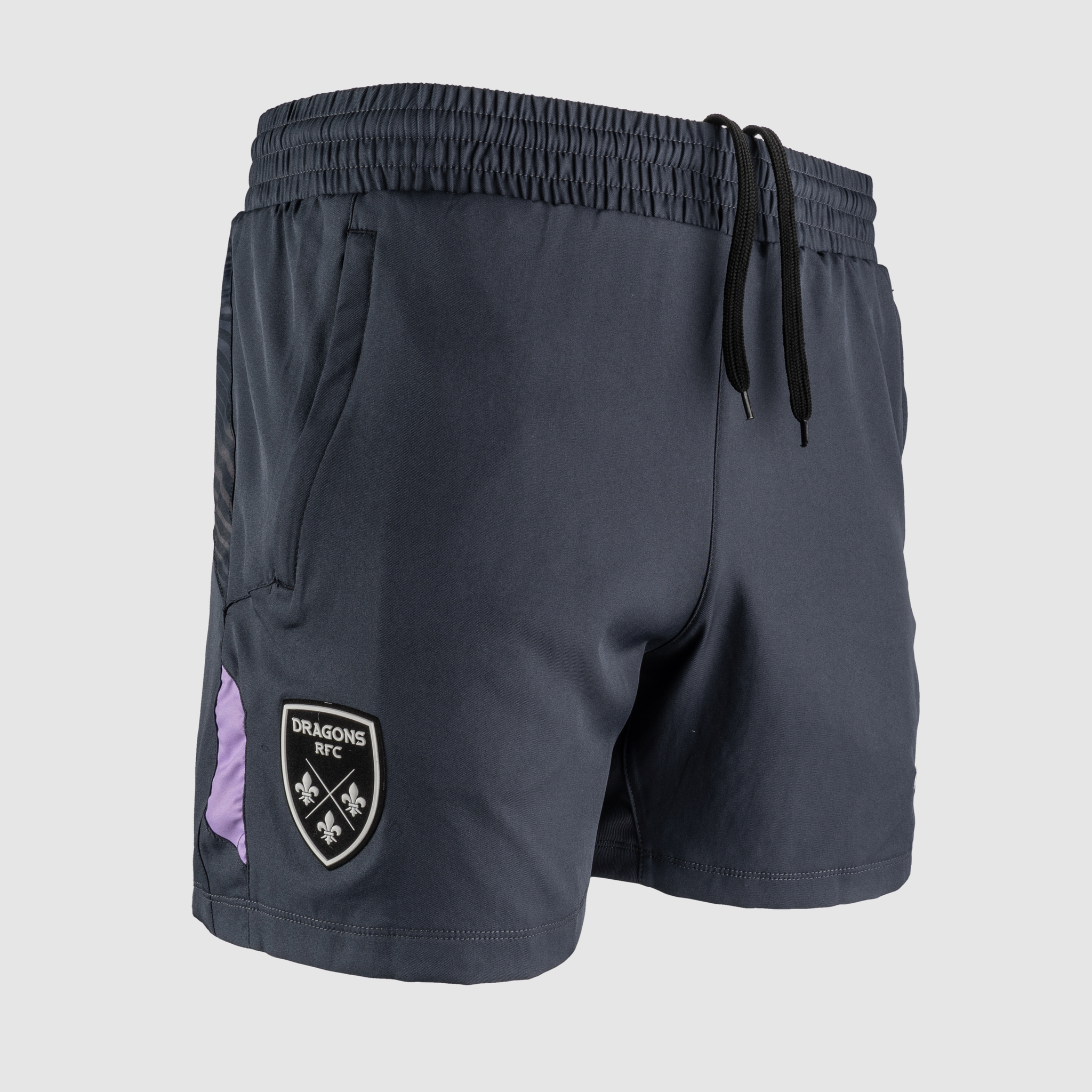 Dragons RFC 24/25 Quadrigo Gym Shorts-Gun Metal Grey/Lavender