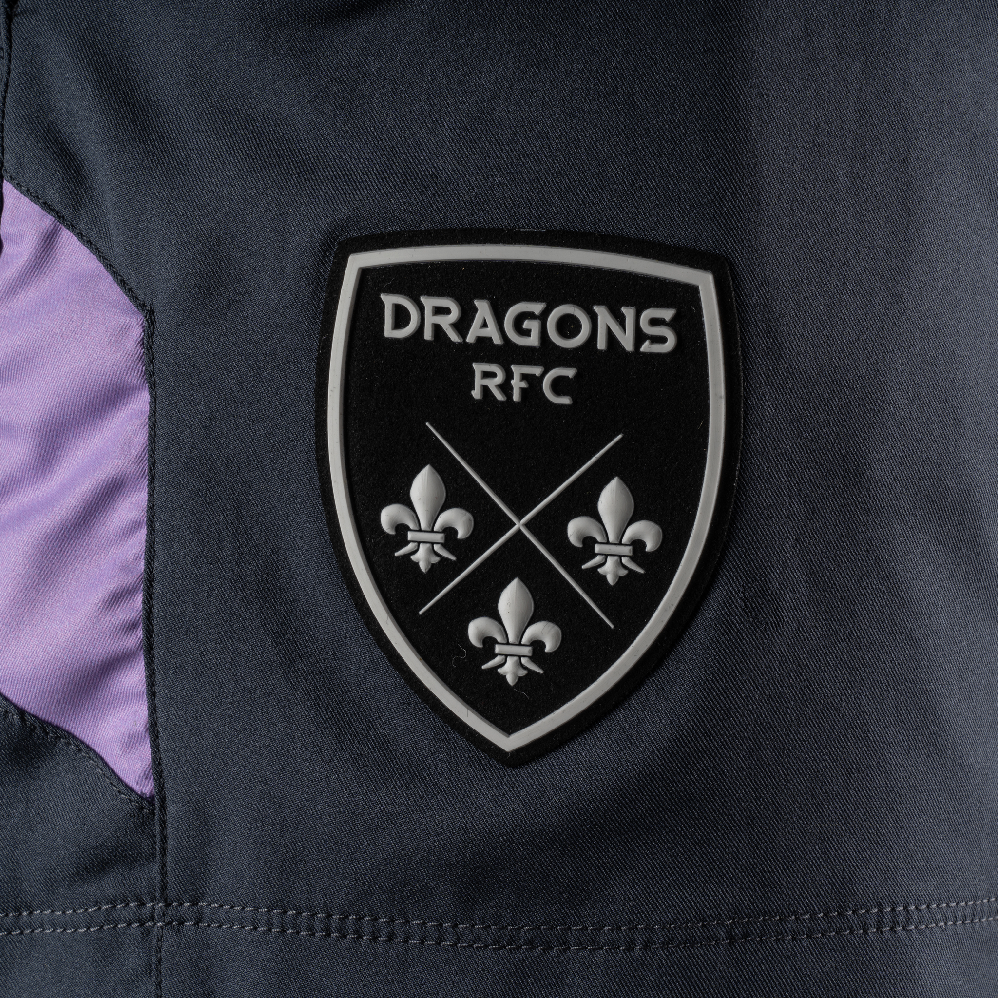 Dragons RFC 24/25 Quadrigo Gym Shorts-Gun Metal Grey/Lavender