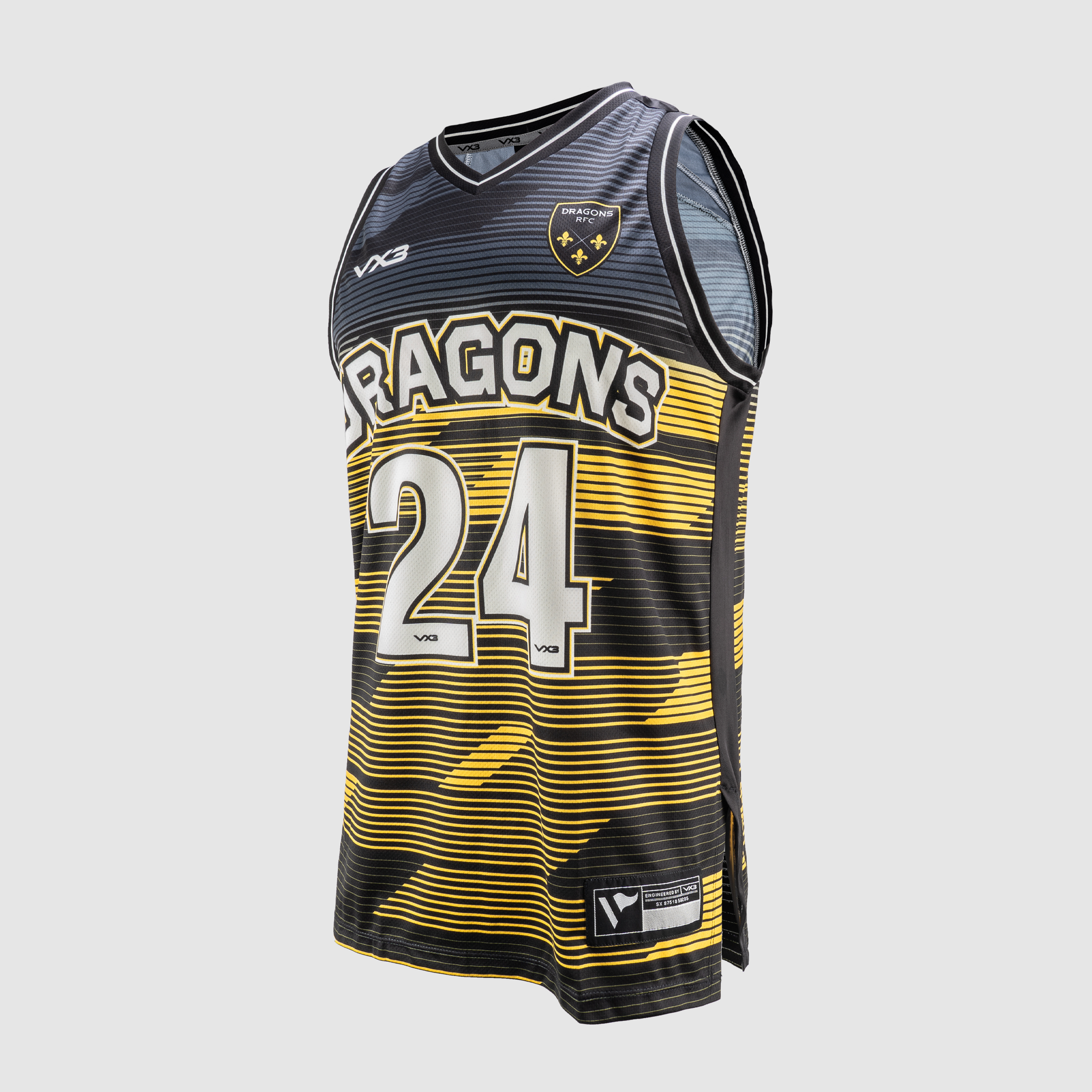 Dragons RFC 24/25 Elite Basketball Vest - Black/Amber