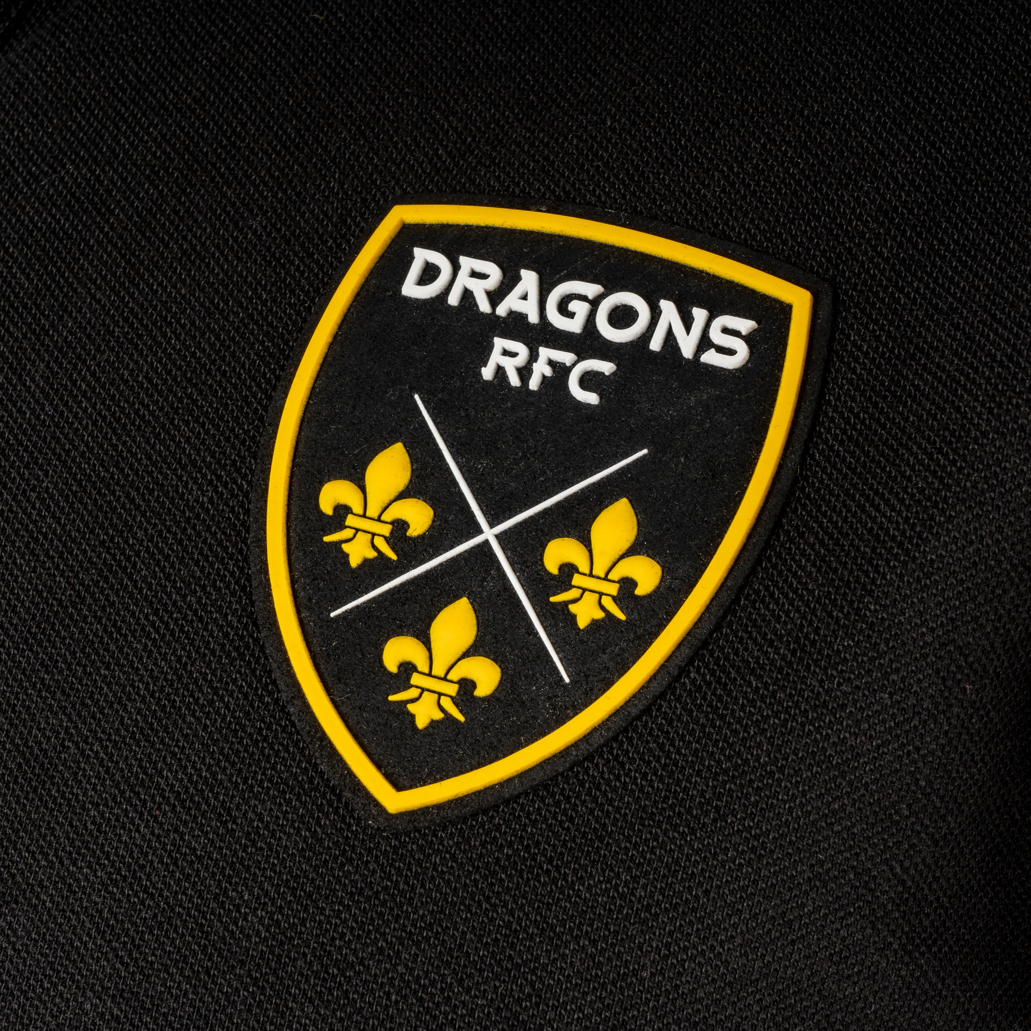 Dragons RFC 24/25 Polo Shirt - Black Amber