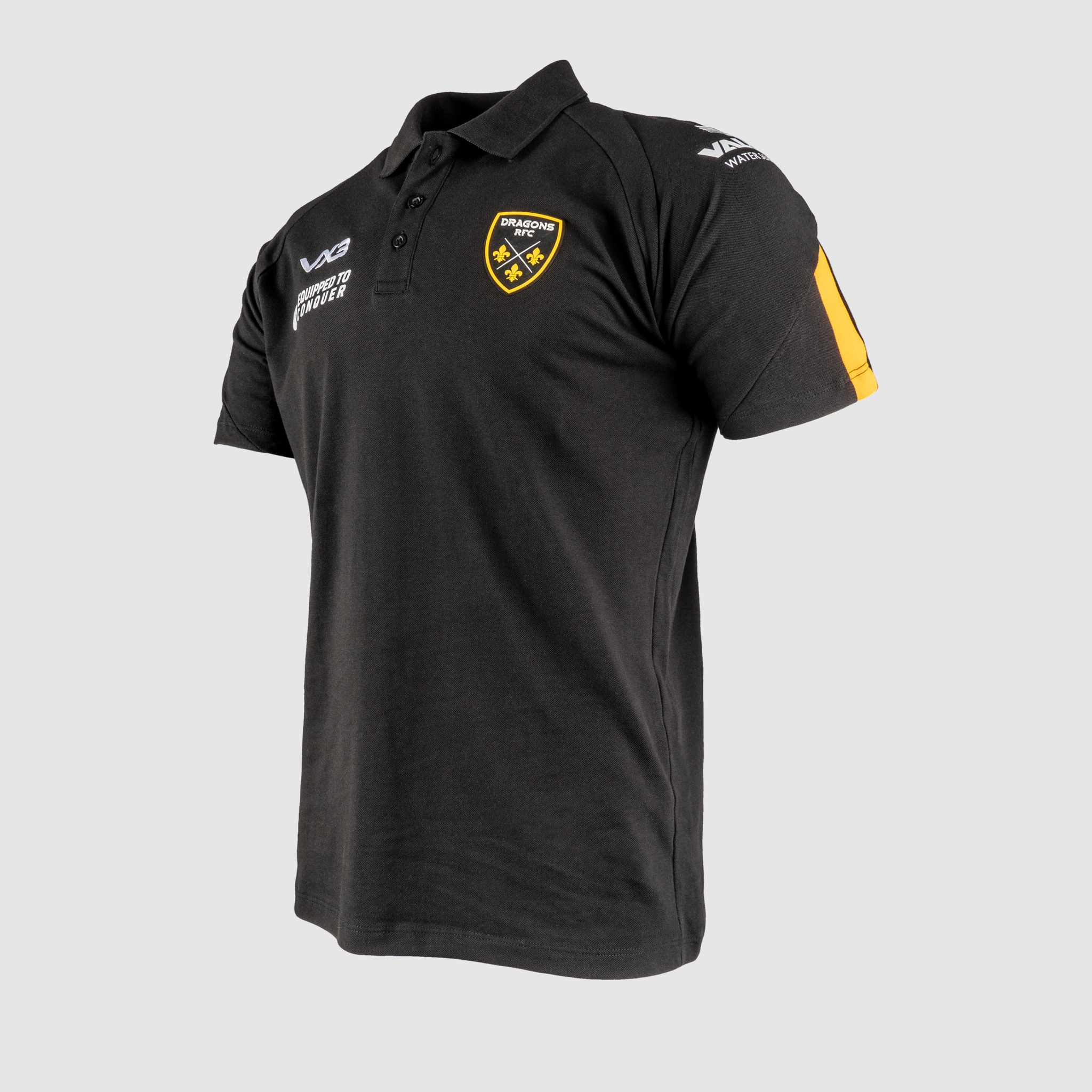 Dragons RFC 24/25 Polo Shirt - Black Amber