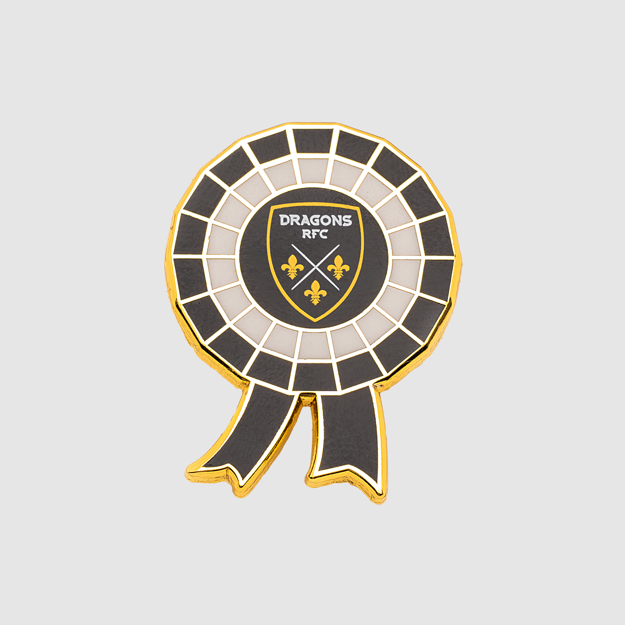 Dragons RFC Rosette Pin Badge