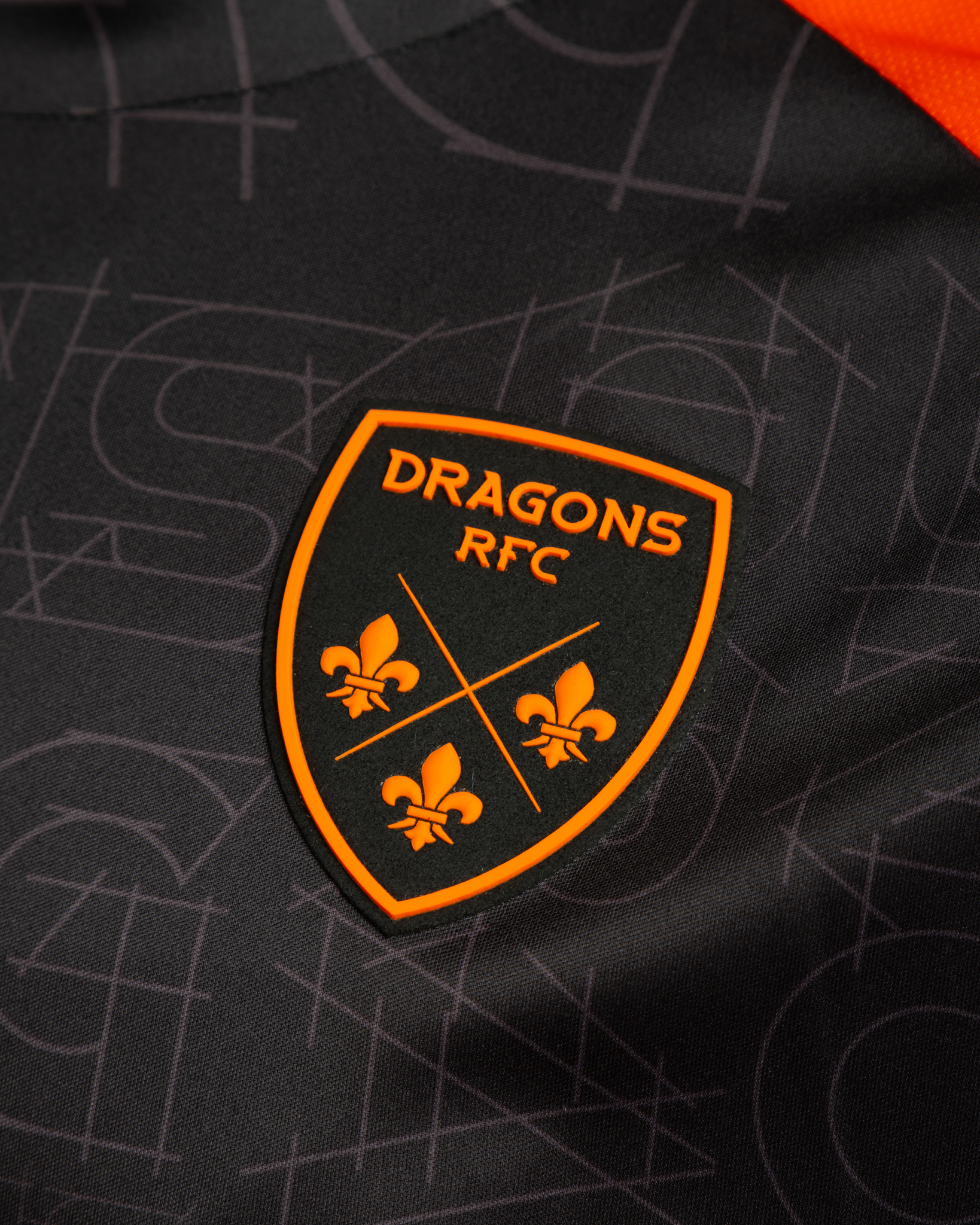 Dragons RFC 25/26 Vertex Training Tee Black/Bright Orange/Royal