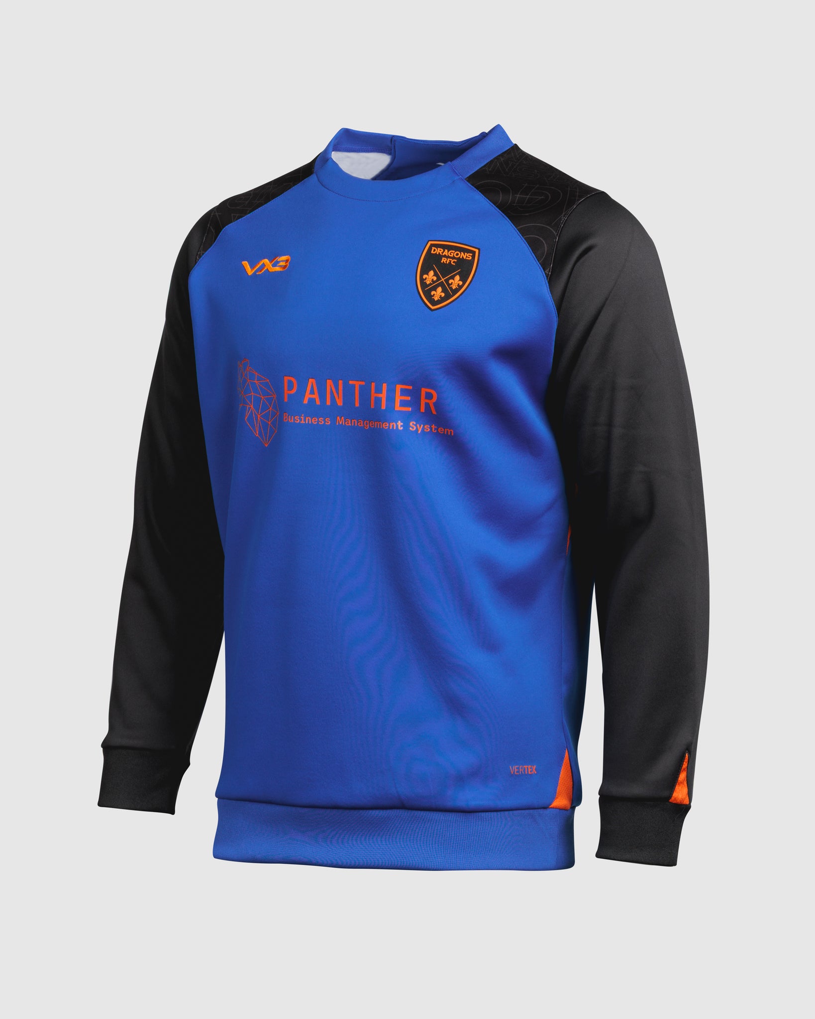 Dragons RFC 25/26 Vertex Training Sweatshirt Royal/Black/Bright Orange