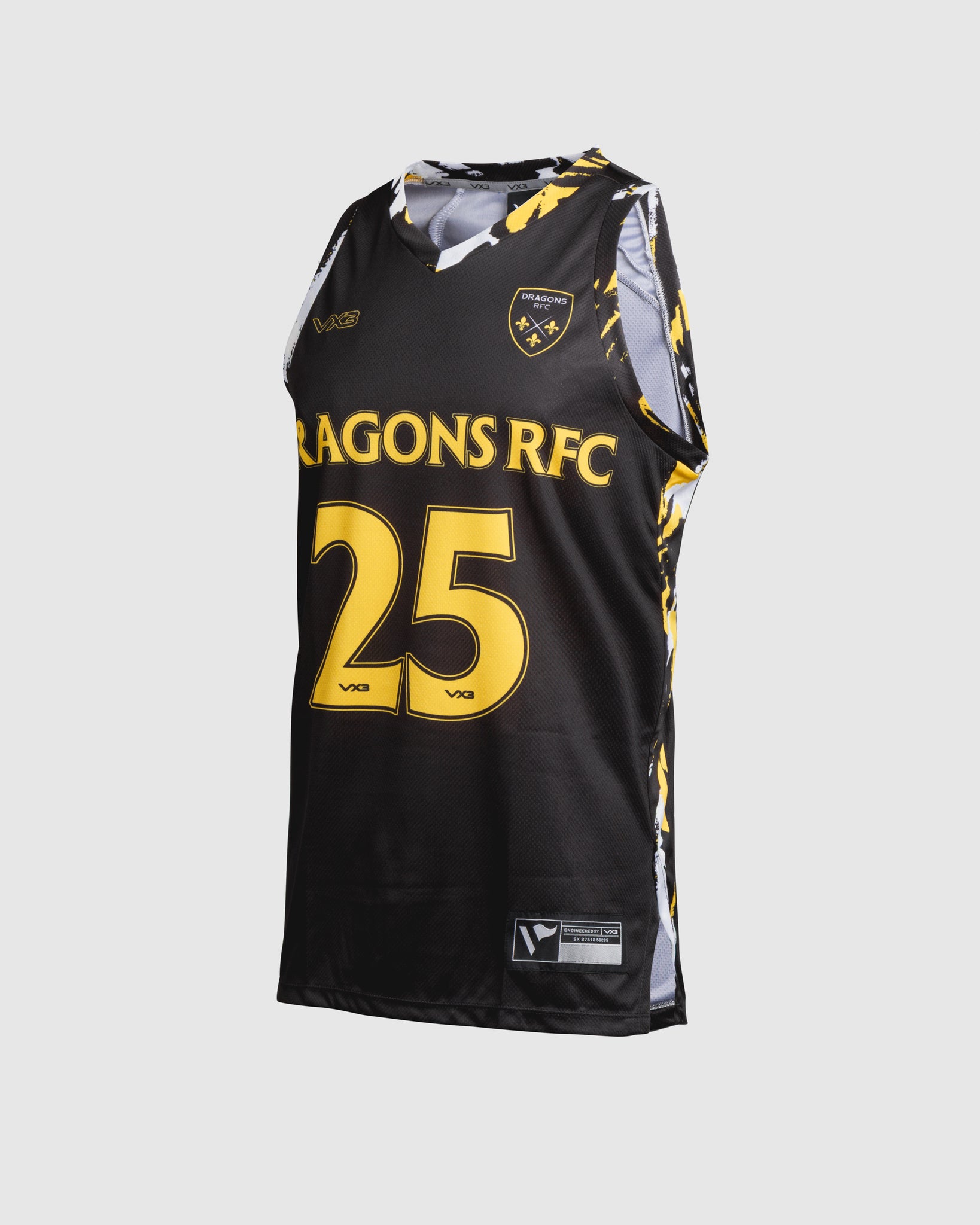 Dragons RFC 25/26 Elite Basketball Vest Black/Amber