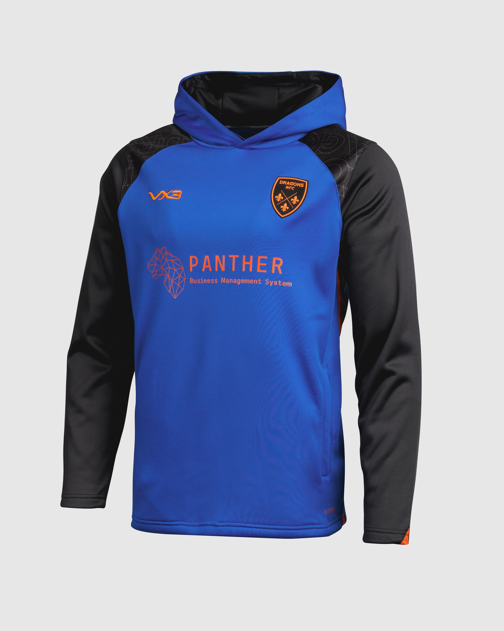 Dragons RFC 25/26 Vertex Training Hoodie Youth Royal/Black/Bright Orange