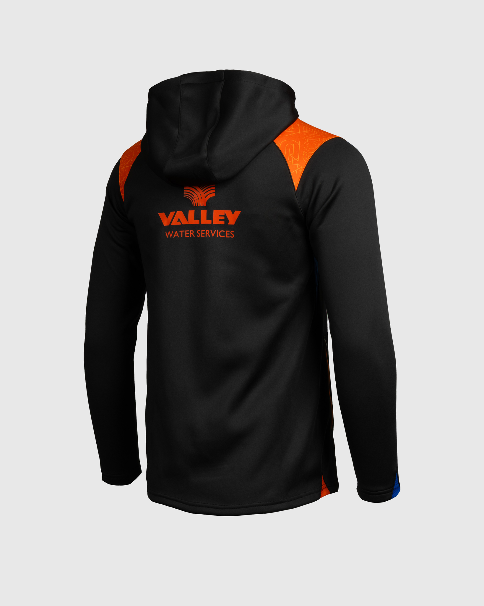 Dragons RFC 25/26 Vertex Zip Up Hoodie Black/Bright Orange/Royal