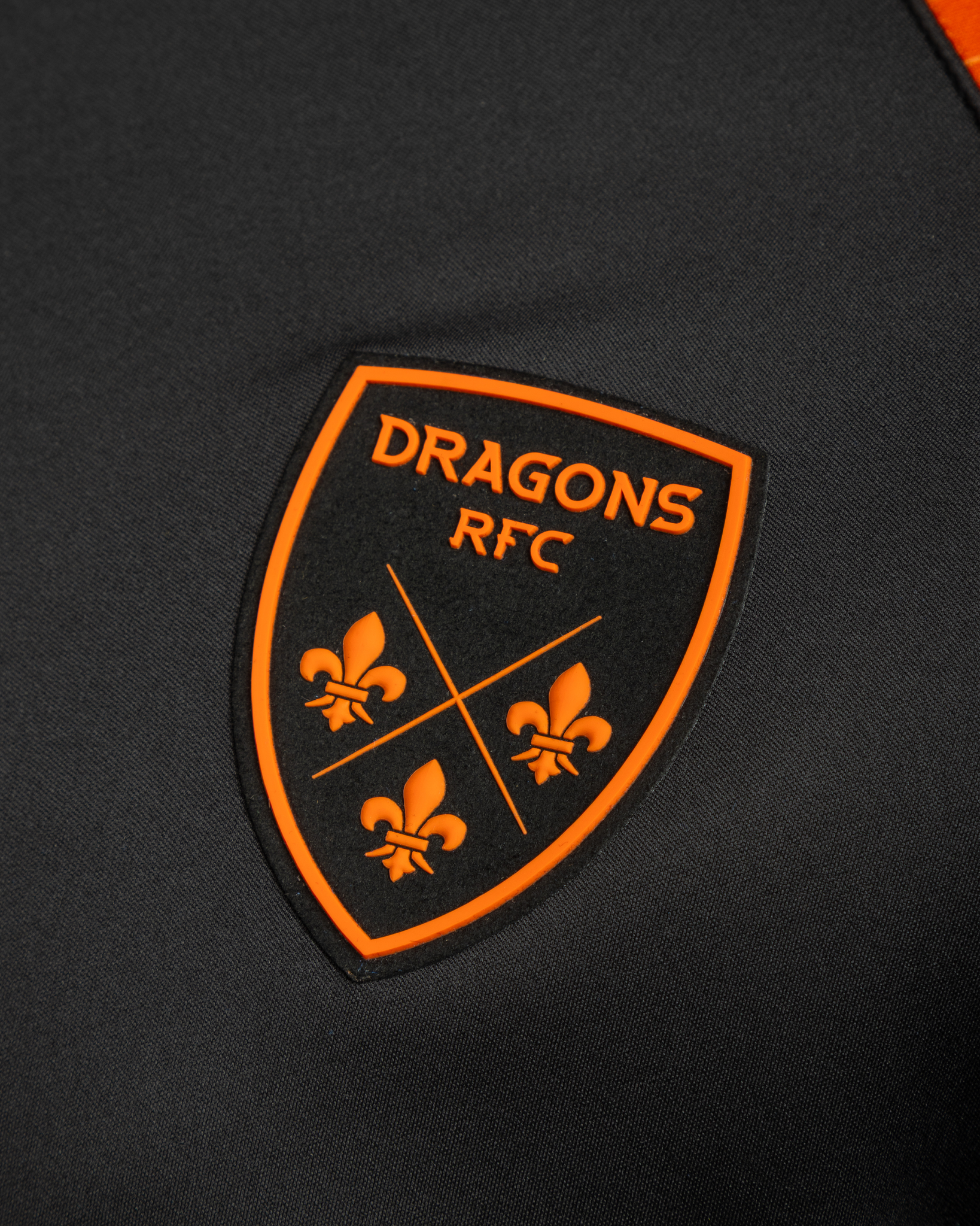 Dragons RFC 25/26 Vertex Zip Up Hoodie Black/Bright Orange/Royal