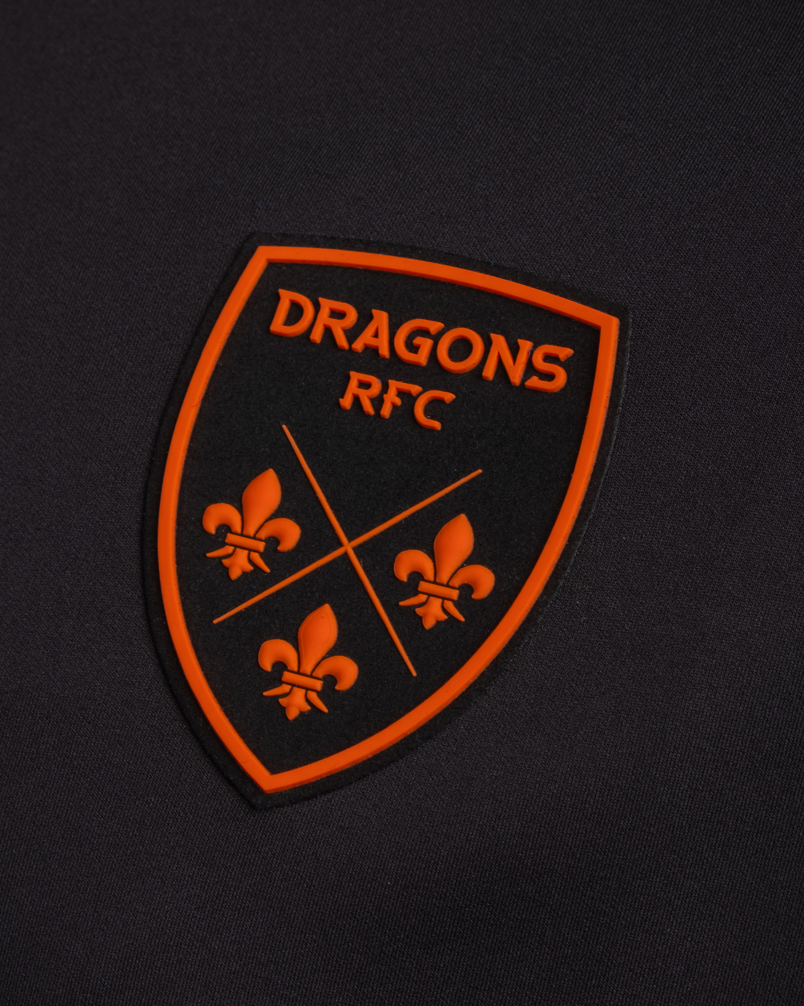 Dragons RFC 25/26 Vertex Half Zip Top Youth Black/Bright Orange/Royal
