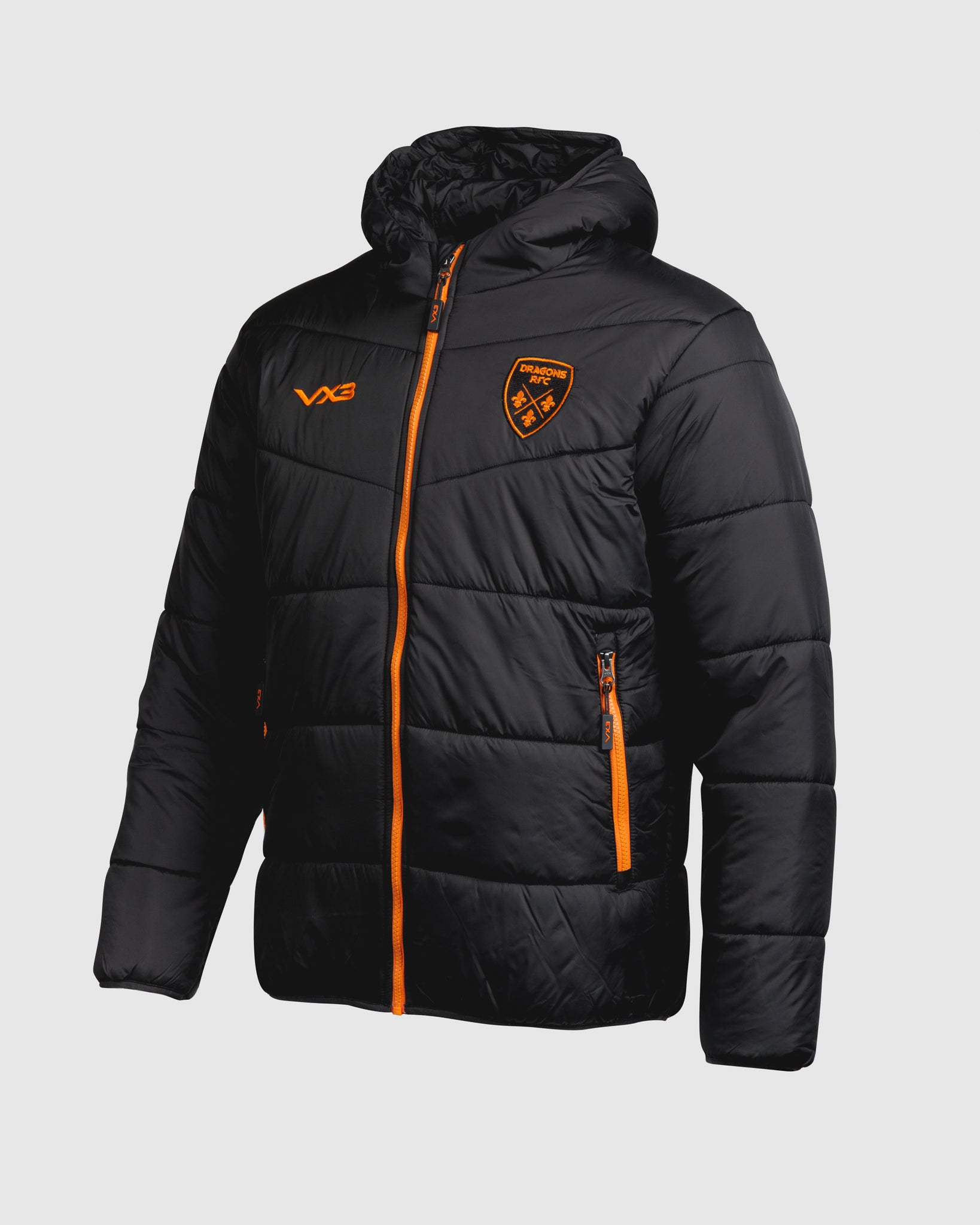 Dragons RFC 25/26 Lorica Jacket Black/Bright Orange