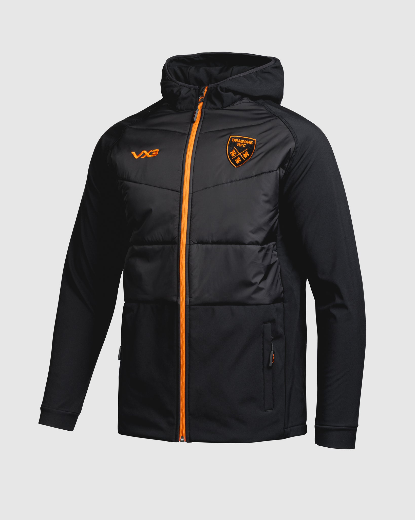 Dragons RFC 25/26 Tempest Hybrid Jacket 	Black/Bright Orange