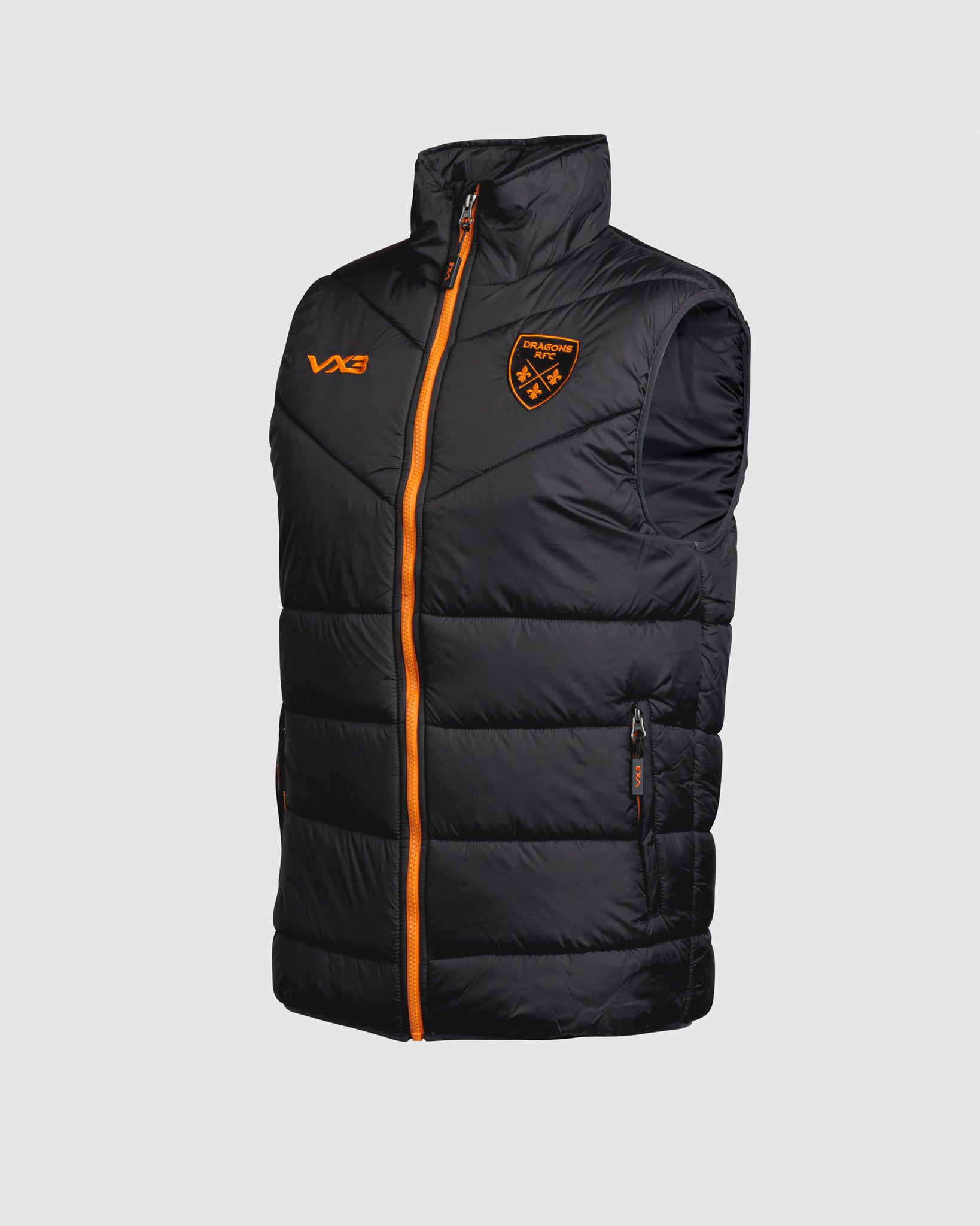Dragons RFC 25/26 Ventus Gilet Black/Bright Orange