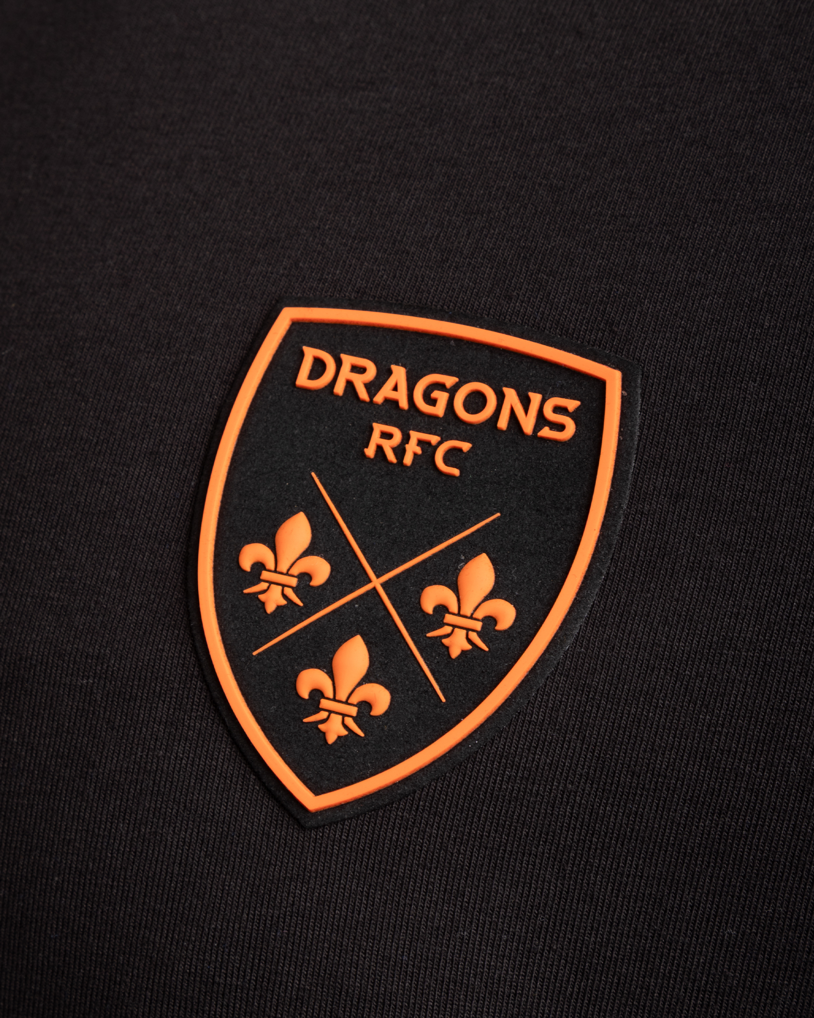 Dragons RFC 25/26 Travel Tee Black/Bright Orange