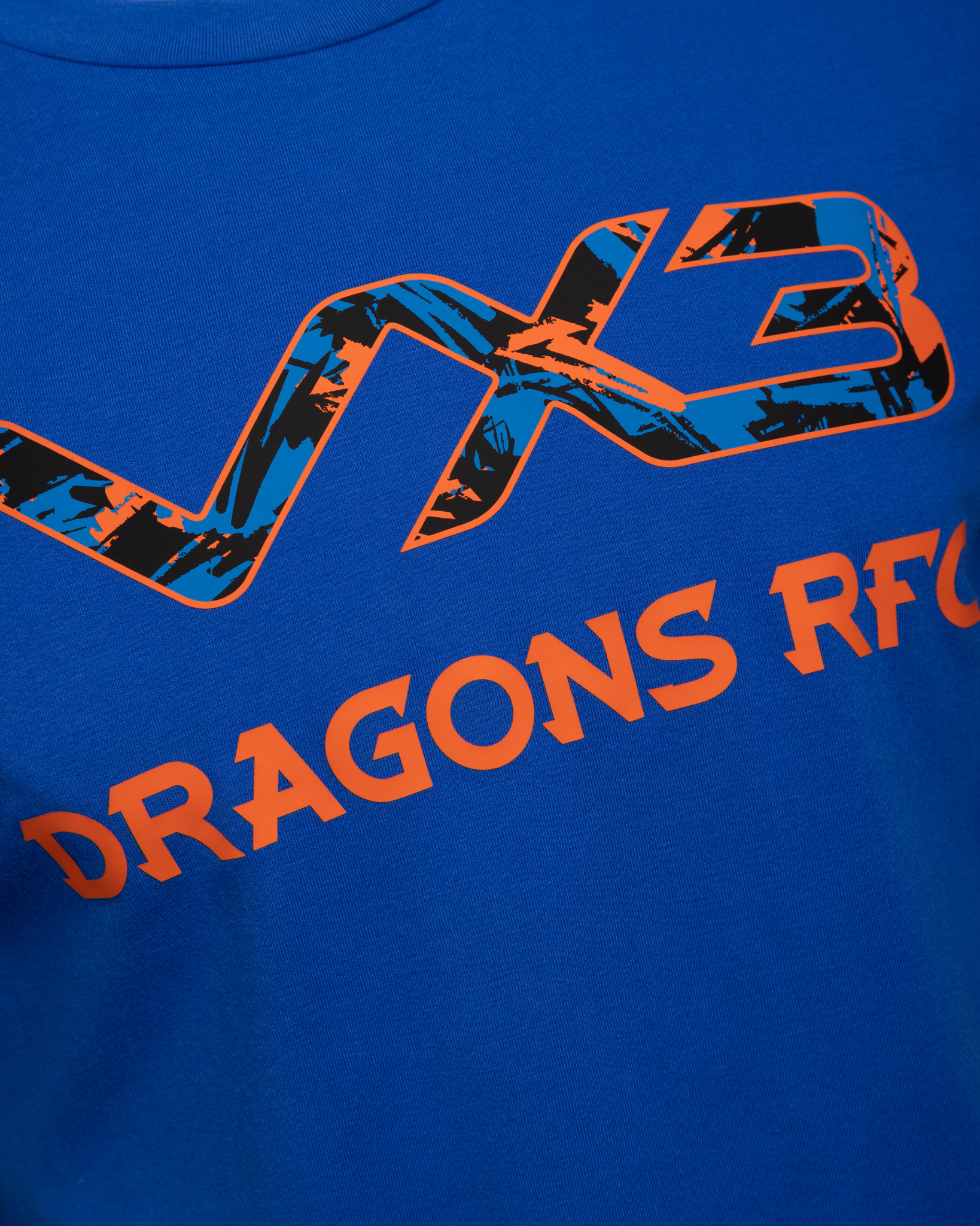 Dragons RFC 25/26 Invicta Tee Royal/Bright Orange