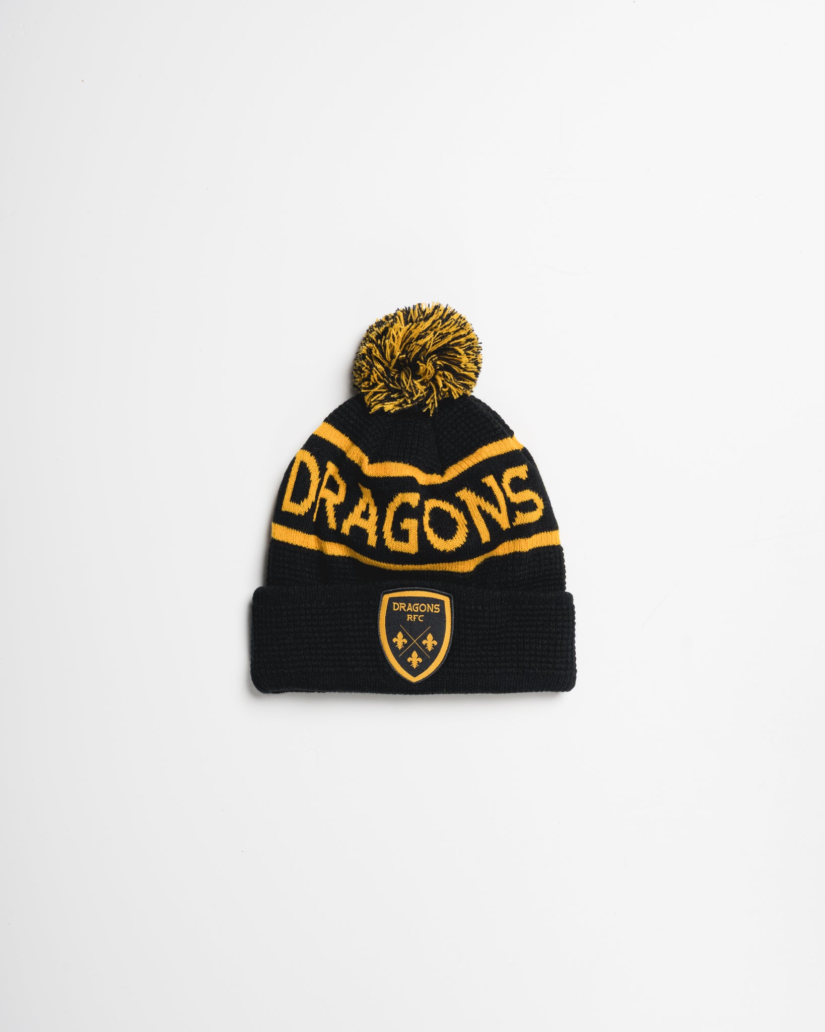 Dragons RFC 25/26 Bobble Hat Black/Amber