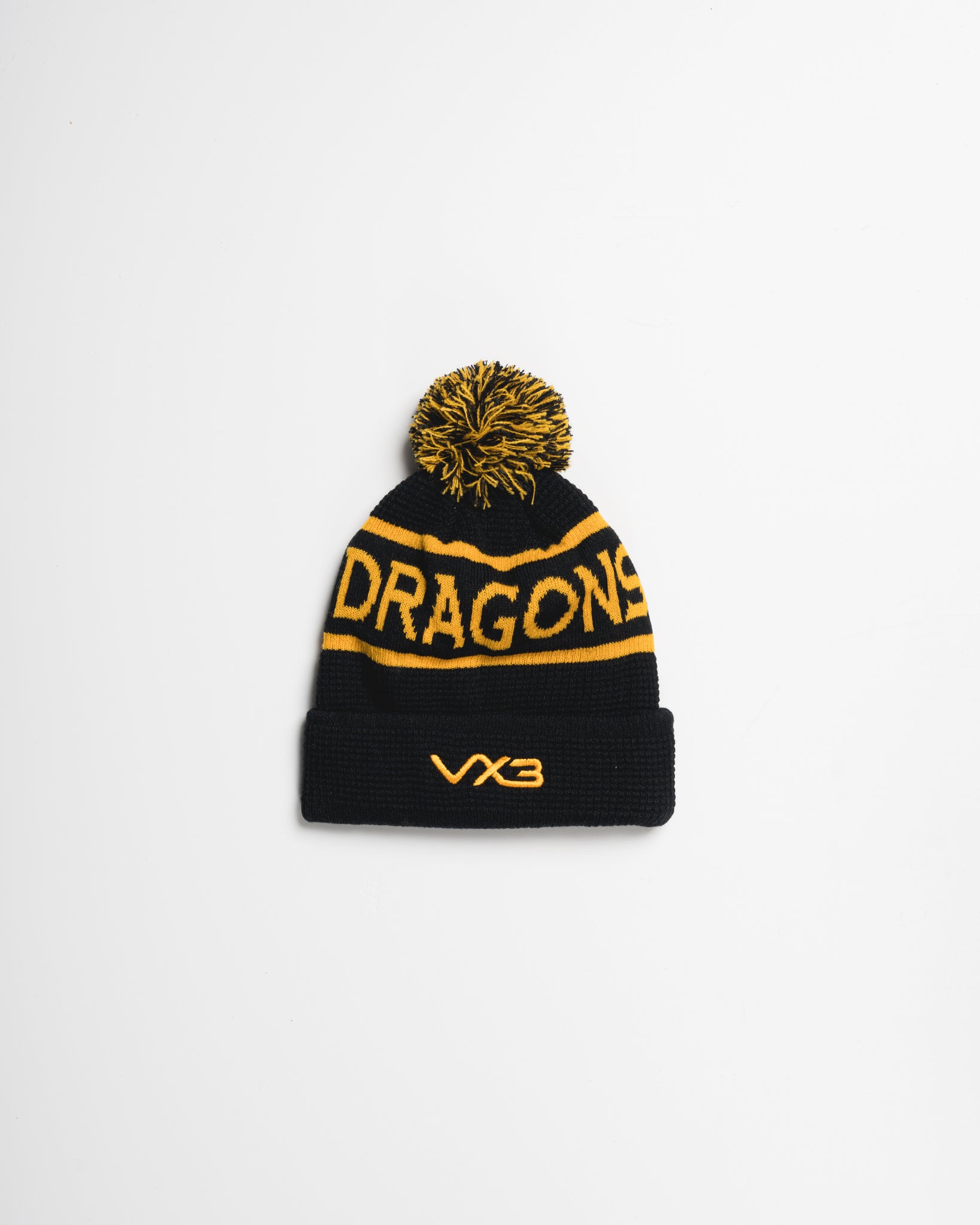 Dragons RFC 25/26 Bobble Hat Black/Amber