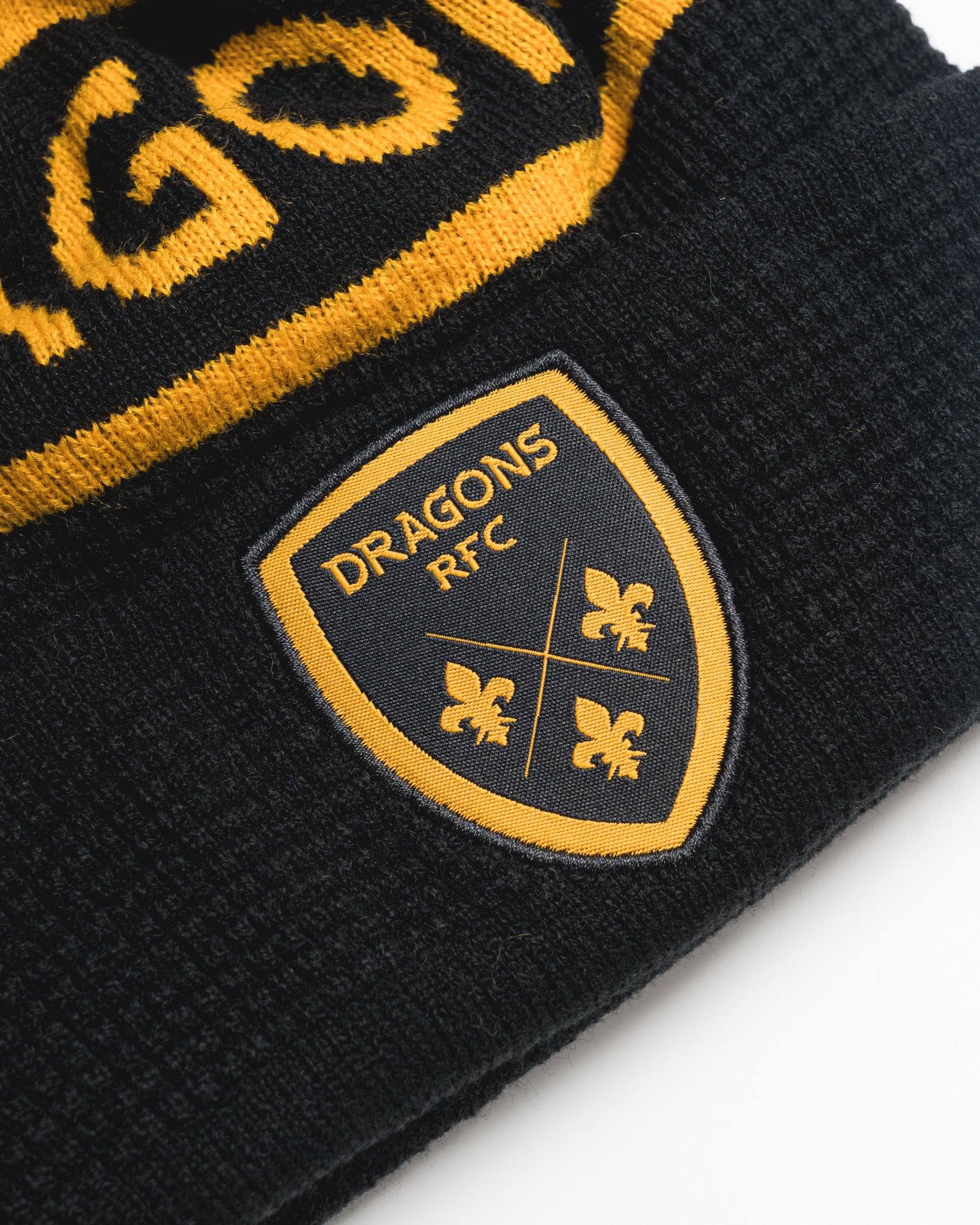 Dragons RFC 25/26 Bobble Hat Black/Amber
