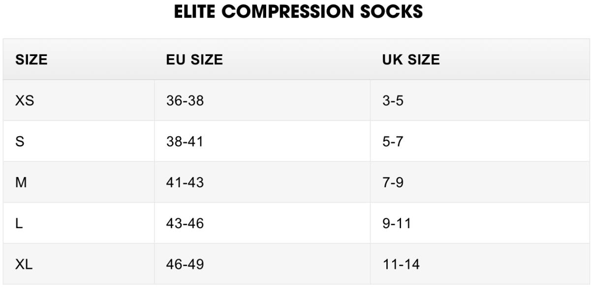 Nike elite 2025 socks size chart